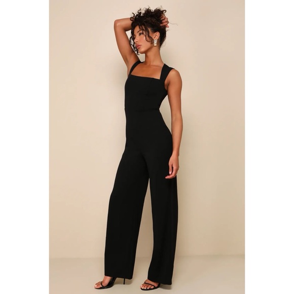 Lulus Enticing Endeavors Black Jumpsuit - Picture 1 of 9